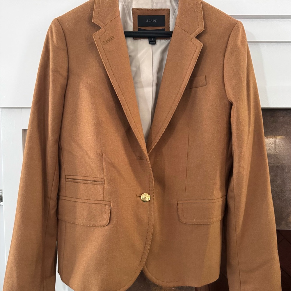 J. Crew Tan Single-Button Tailored Blazer